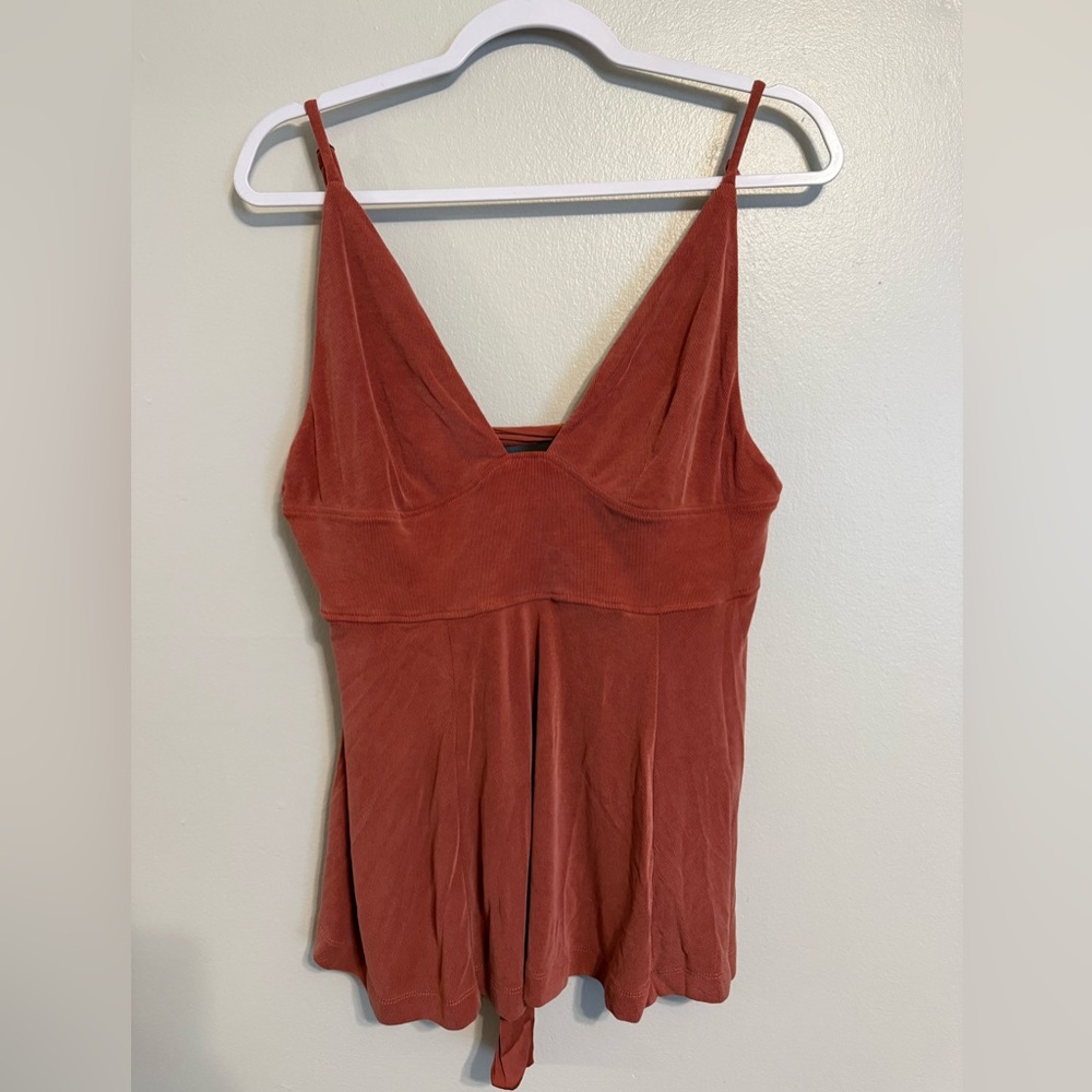 *** Free People Rust Orange Spaghetti Strap Dress
